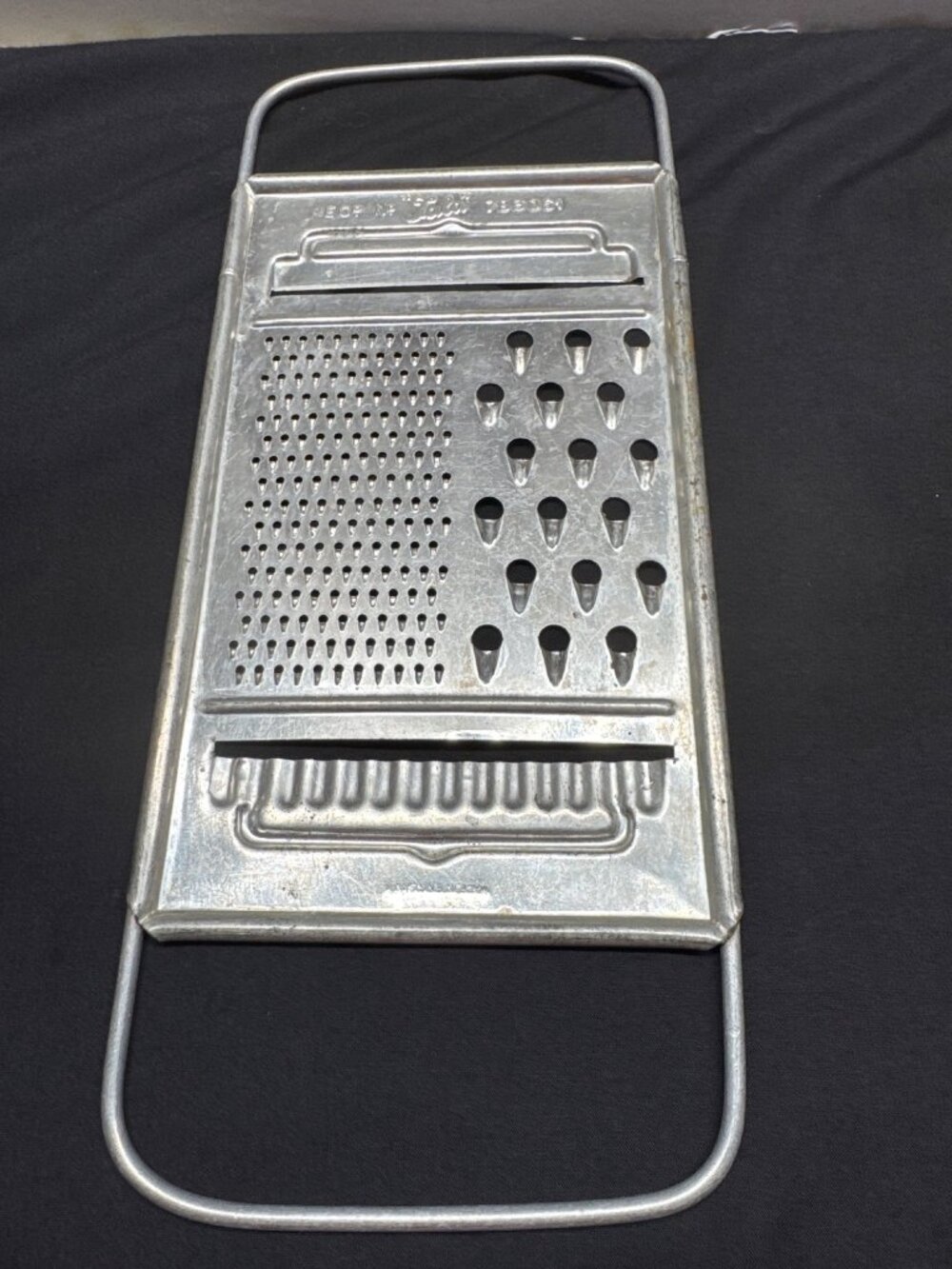 Vintage Tala 1933 Aluminum Multi-Sided Handheld Grater Made In England